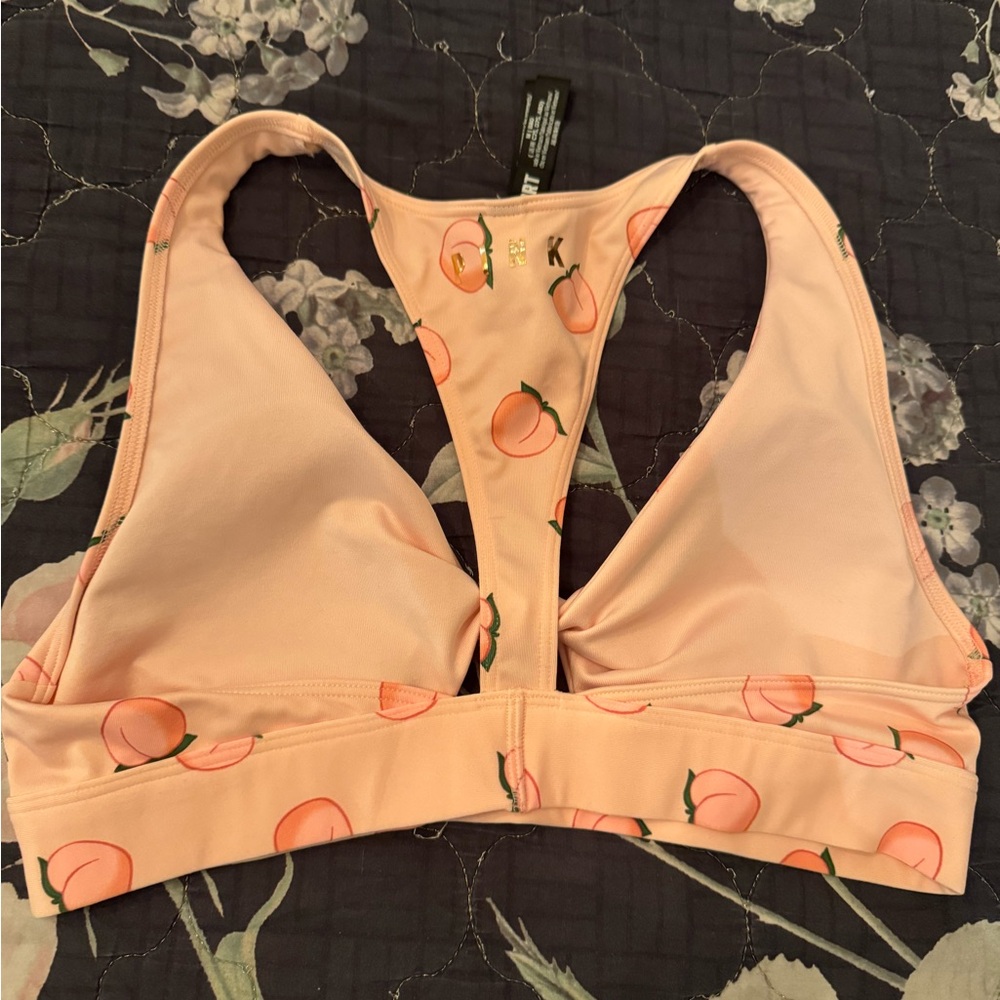 Victoria Secret Peach Pattern Sports Bra - Picture 2 of 3